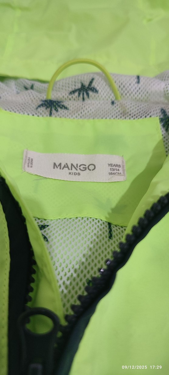 Mango kapüşonlu fermuarlı erkek çocuk mont - Görsel 2