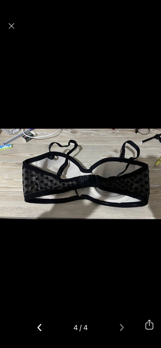 Siyah Puantiyeli Gotik Sütyen - Görsel 3