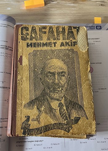 1944Basım Antika Mehmet Akif Ersoyun SAFAHAT kitabı