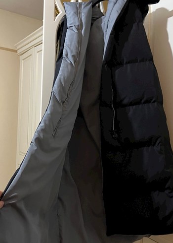 Kadın Gri Kapitone Yelek Fermuarlı - Görsel 2