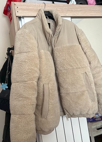 Bej Kürklü Kadın Kışlık Mont - Görsel 2