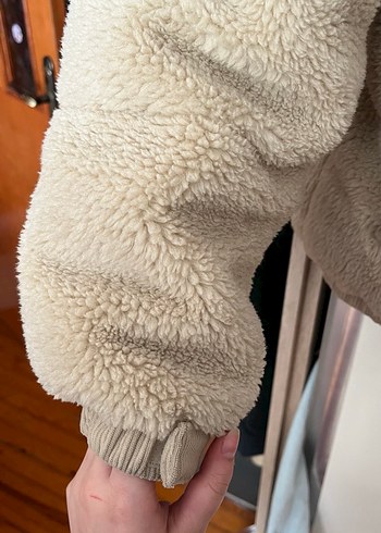 Bej Kürklü Kadın Kışlık Mont - Görsel 6