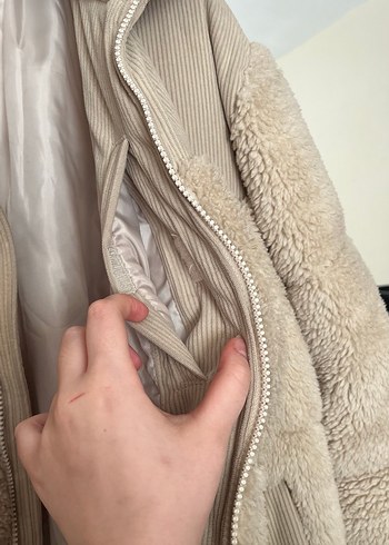 Bej Kürklü Kadın Kışlık Mont - Görsel 4