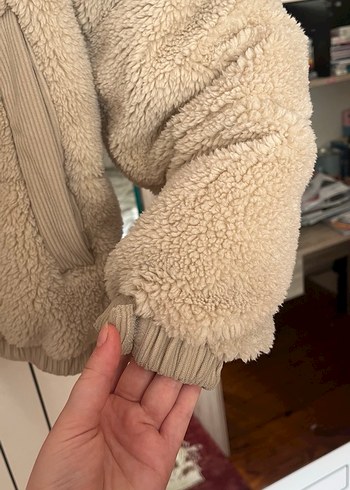 Bej Kürklü Kadın Kışlık Mont - Görsel 8