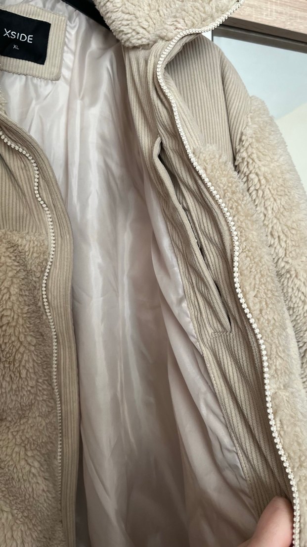 Bej Kürklü Kadın Kışlık Mont - Görsel 3