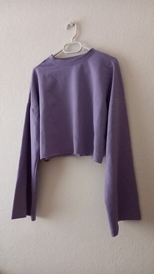 lila crop bluz
