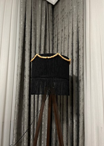 Siyah makrome Üç Ayaklı Lambader - Görsel 3