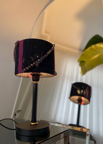 Çok Renkli Boncuk Detaylı Masa Lambası - Görsel 2