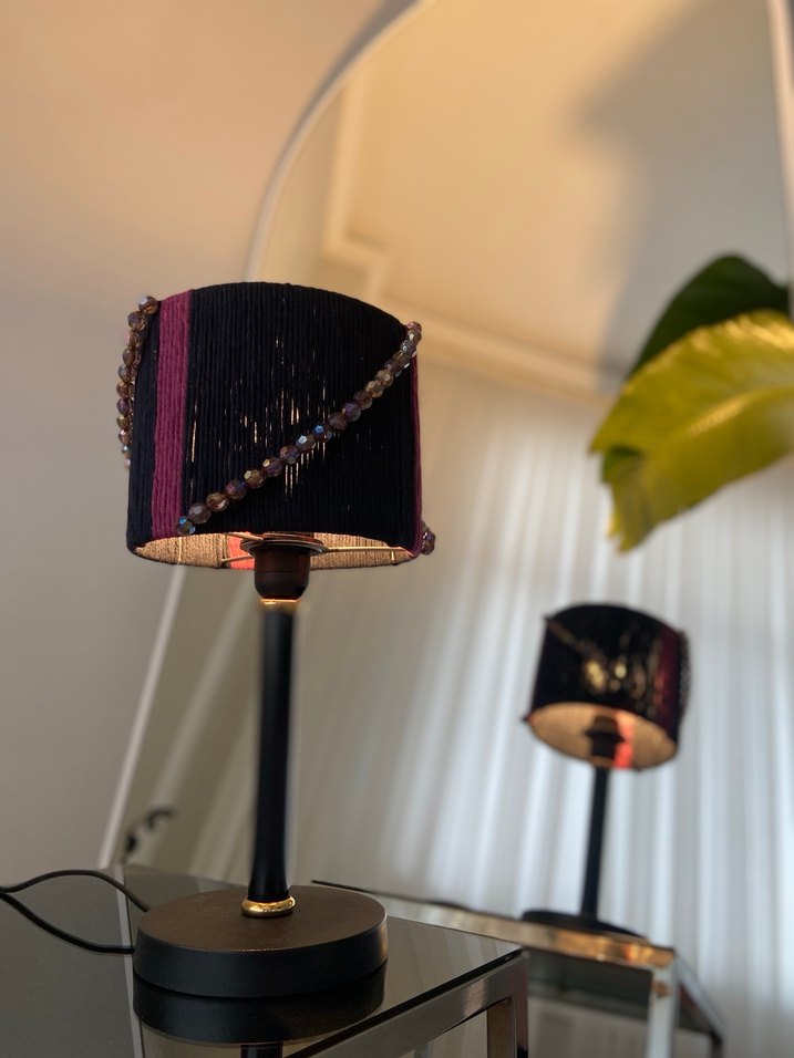 Çok Renkli Boncuk Detaylı Masa Lambası - Görsel 2