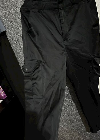 Siyah Beli Kemerli Kadın Midi Kumaş deri 
 Pantolon - Görsel 3