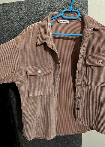 Düğmeli Kadın Süet Gömlek - Görsel 3