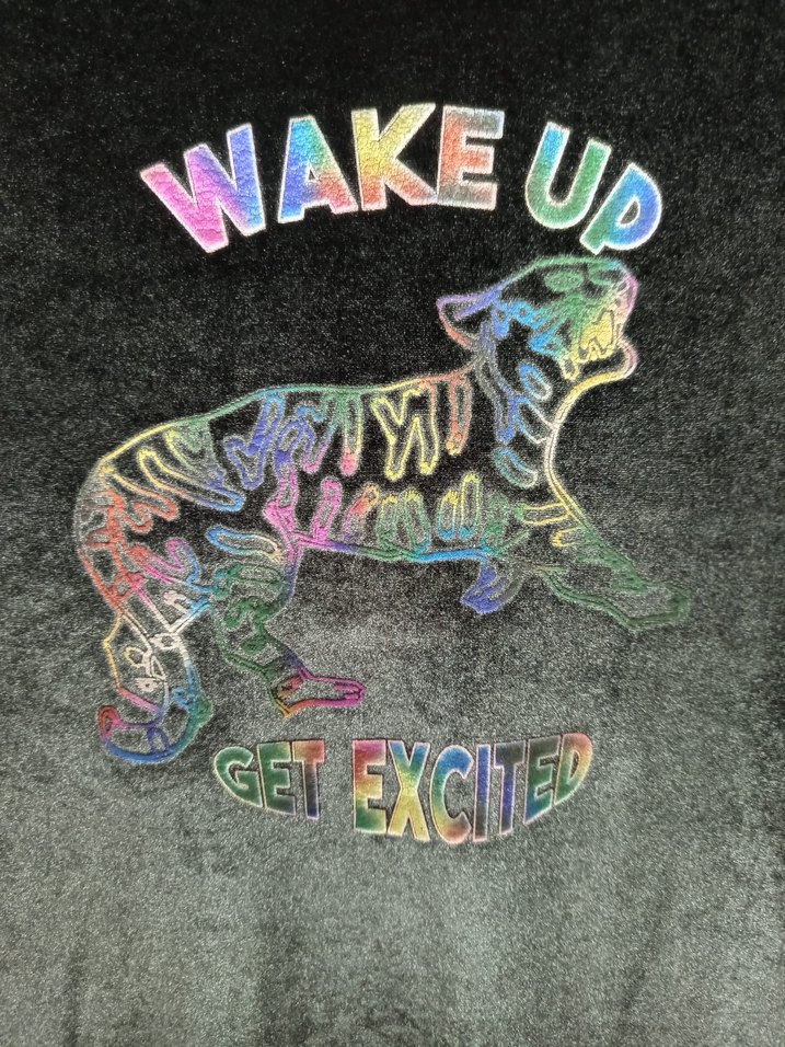 Renkli Baskılı Siyah Mini Hamile Tişörtü - Görsel 2