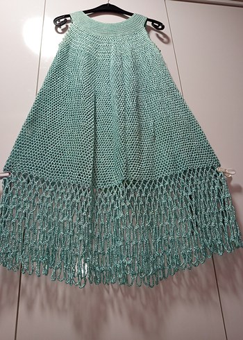 ÖZELYAPIM,1 AYDA EL ÖRGÜSÜ, NİŞAN İÇİN ÖRÜLDÜ SU YEŞİLİ TURKUAZ - Görsel 3