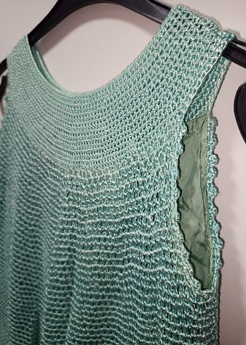 ÖZELYAPIM,1 AYDA EL ÖRGÜSÜ, NİŞAN İÇİN ÖRÜLDÜ SU YEŞİLİ TURKUAZ - Görsel 6