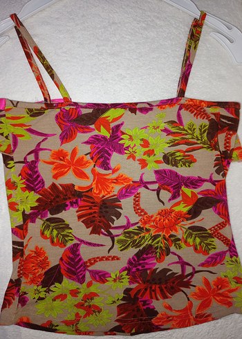 XS BDN Çok Renkli Askılı Bluz,crop, büstiyer, fırfırlı, - Görsel 11