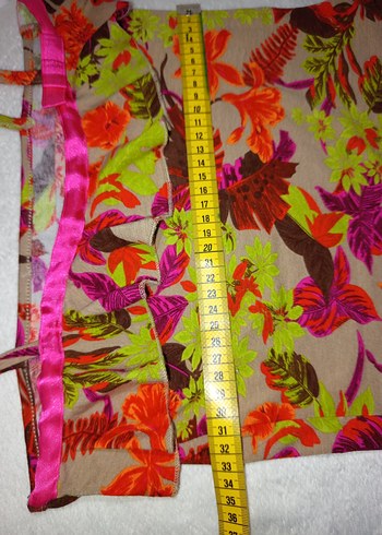 XS BDN Çok Renkli Askılı Bluz,crop, büstiyer, fırfırlı, - Görsel 9