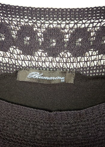 Dantel Detaylı Siyah Bohem  Elbisesi,,Sandık yaka, kısa kollu, - Görsel 4