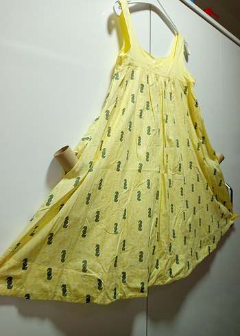 Sarı Bohem Hamile Elbisesi Midi Boy,OLD NAVY MARKA 38 BDN YENİ - Görsel 6