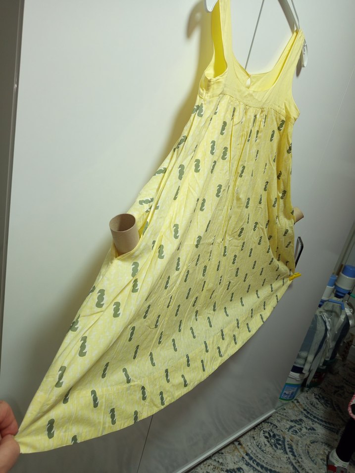 Sarı Bohem Hamile Elbisesi Midi Boy,OLD NAVY MARKA 38 BDN YENİ - Görsel 5