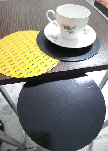 16;;5 CM YARIÇAPINDA SİYAH FİBERPLASTİK, ALTI YAPIŞKANLI - Görsel 14