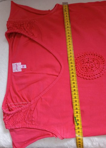 TENRİYFER MARKA 38M Dantel Detaylı Narçiçeğirenk Tunik TşörtBluz - Görsel 7