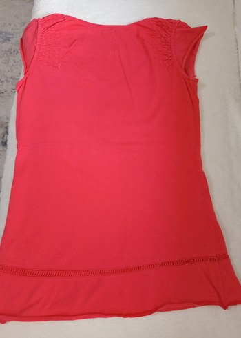 TENRİYFER MARKA 38M Dantel Detaylı Narçiçeğirenk Tunik TşörtBluz - Görsel 8