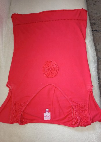 TENRİYFER MARKA 38M Dantel Detaylı Narçiçeğirenk Tunik TşörtBluz - Görsel 4