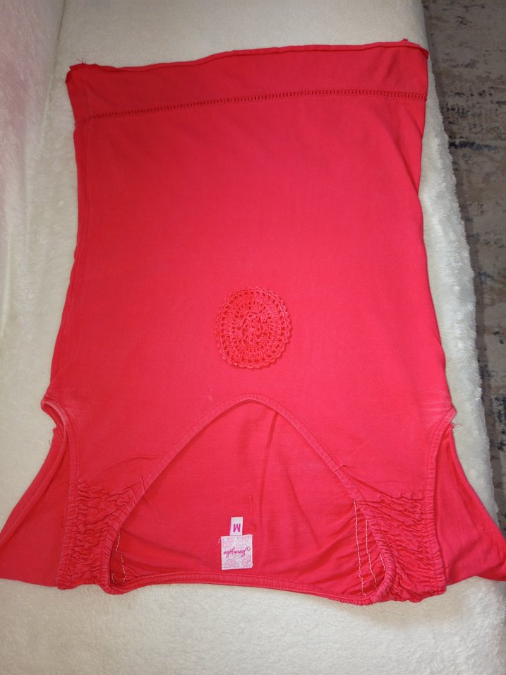 TENRİYFER MARKA 38M Dantel Detaylı Narçiçeğirenk Tunik TşörtBluz - Görsel 4