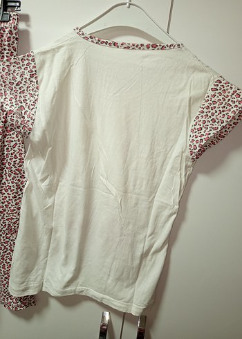 M BDN Renkli Kelebek Desenli Kısa Kollu Kadın Pijama Takımı, - Görsel 6