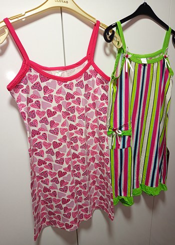 CANDAN MARKA 38 M BDN Renkli Askılı Mini Kadın Pijama Takımları2 - Görsel 3