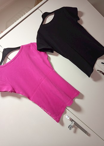 JOİ.Bİ MARKA L/40 PEMBE &ES 62 MARKA L/40 BDN 2 ADET TŞÖRT YENİ - Görsel 12