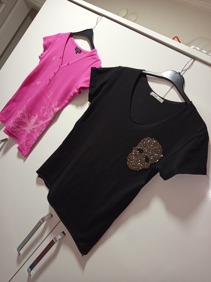 JOİ.Bİ MARKA L/40 PEMBE &ES 62 MARKA L/40 BDN 2 ADET TŞÖRT YENİ - Görsel 2