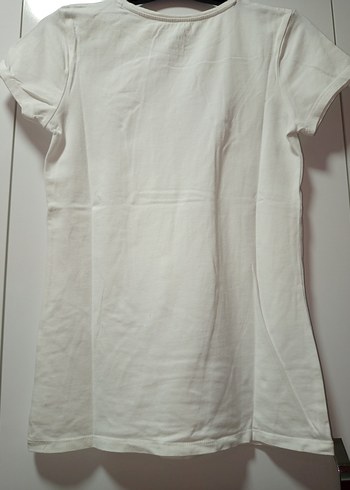 MY STRETCH TEE MARKA 38 M BDN Beyaz Kısa Kollu Basic Kadın Tşört - Görsel 6