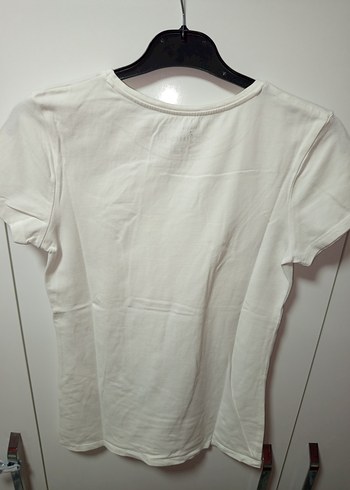 MY STRETCH TEE MARKA 38 M BDN Beyaz Kısa Kollu Basic Kadın Tşört - Görsel 5