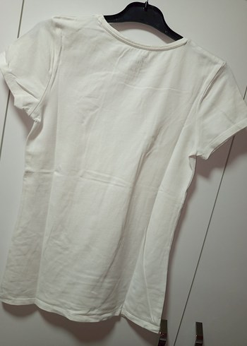 MY STRETCH TEE MARKA 38 M BDN Beyaz Kısa Kollu Basic Kadın Tşört - Görsel 4