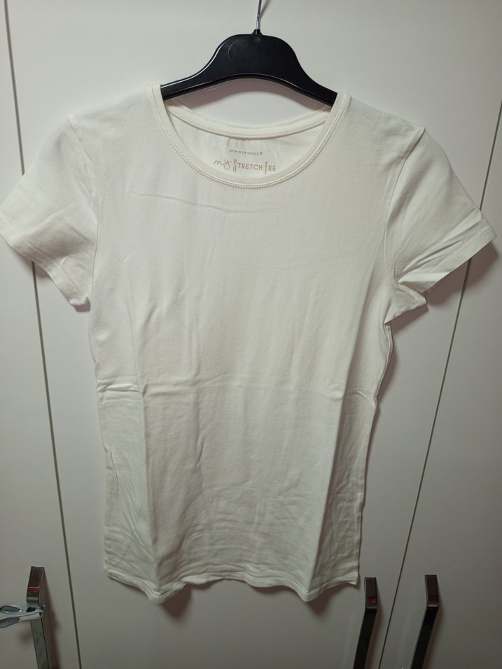 MY STRETCH TEE MARKA 38 M BDN Beyaz Kısa Kollu Basic Kadın Tşört - Görsel 3