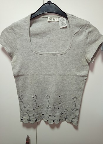 İKİZLERE ENERGİE MARKA S/M,BDN Nakış Detaylı Gri ve Buz Mavisi - Görsel 5