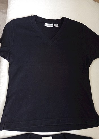 İKİZLERE MANDEE MARKA 38 M BDN Siyah V Yaka Kısa Kollu 2 ADTşört - Görsel 20