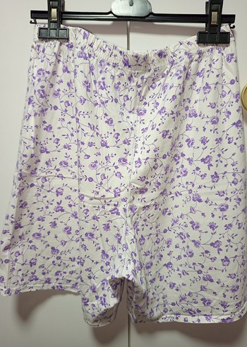 M BDN PENYE TARZ Mor Çiçek Desenli Mini Bohem Kadın PijamaTakımı - Görsel 9