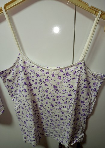 M BDN PENYE TARZ Mor Çiçek Desenli Mini Bohem Kadın PijamaTakımı - Görsel 11