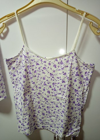 M BDN PENYE TARZ Mor Çiçek Desenli Mini Bohem Kadın PijamaTakımı - Görsel 8