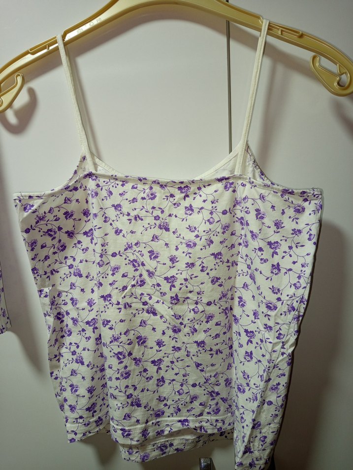 M BDN PENYE TARZ Mor Çiçek Desenli Mini Bohem Kadın PijamaTakımı - Görsel 4