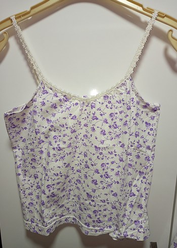 MorÇiçekli Bohem Kısa İp Askılı Pijama Takımı S/M BDN KISASIFIR - Görsel 9