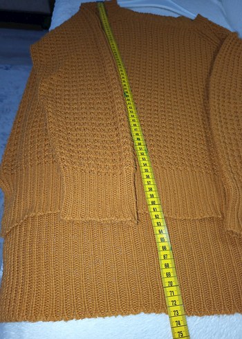 Kadın tarçın & Hardal rengi Makine Örgüsü  Uzun kollu tunikKazak - Görsel 7