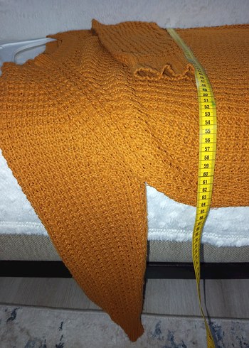 Kadın tarçın & Hardal rengi Makine Örgüsü  Uzun kollu tunikKazak - Görsel 10