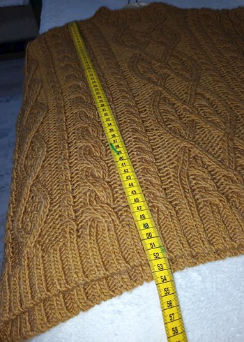 Bohem Tarzı Tarçın veya Hardal rengi Makine Örgüsü Kadın Kazak - Görsel 7