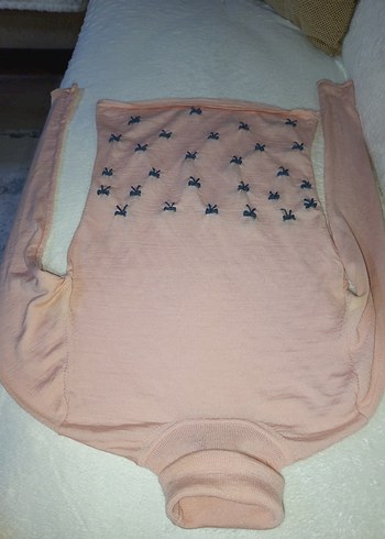 MANGO MARKA 36/38 BDN PUDRA PEMBESİ BALIKÇI YAKA TRİKO KAZAK - Görsel 3