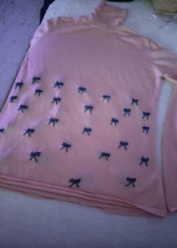 MANGO MARKA 36/38 BDN PUDRA PEMBESİ BALIKÇI YAKA TRİKO KAZAK - Görsel 9