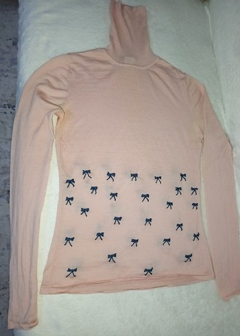 MANGO MARKA 36/38 BDN PUDRA PEMBESİ BALIKÇI YAKA TRİKO KAZAK - Görsel 8