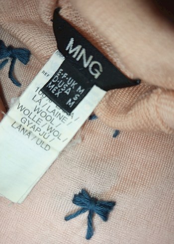 MANGO MARKA 36/38 BDN PUDRA PEMBESİ BALIKÇI YAKA TRİKO KAZAK - Görsel 4